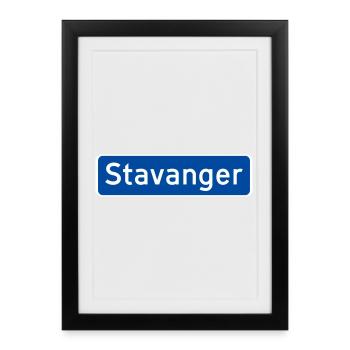 Stavanger - Affiche encadrée (27 × 37 cm) - noir - Devant