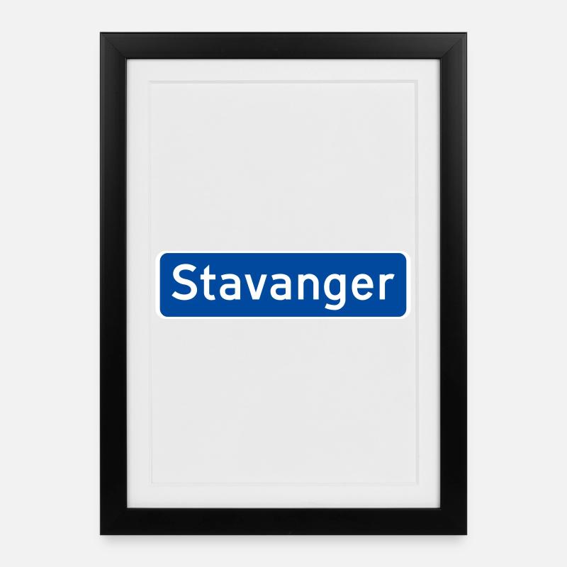 Stavanger - Affiche encadrée (27 × 37 cm) - noir