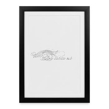 Alea iacta est décoré blanc - Affiche encadrée (27 × 37 cm) - noir - Devant