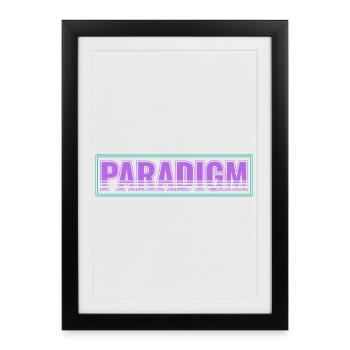 Changement de paradigme – Nouvelle pensée - Affiche encadrée (27 × 37 cm) - noir - Devant