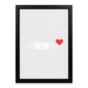 Un cœur pour Berne - Affiche encadrée (27 × 37 cm) - noir - Devant