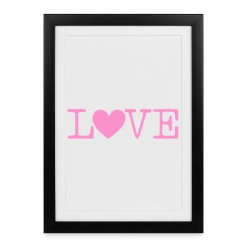 Amour - Affiche encadrée (27 × 37 cm) - noir - Devant