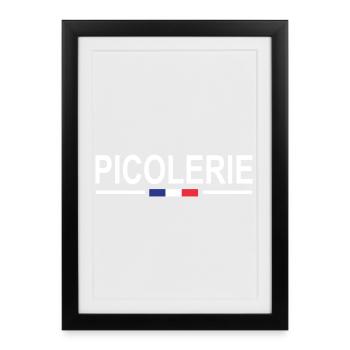 Picole Nationale Humour Apéro Gendarmerie Gendarme - Affiche encadrée (27 × 37 cm) - noir - Devant