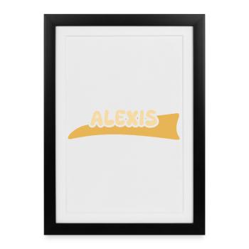 Cadeau pour Alexis - Affiche encadrée (27 × 37 cm) - noir - Devant