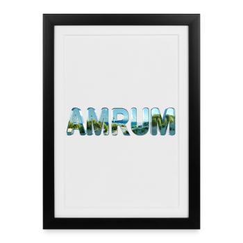 Amrum, Insel in der Nordsee - Gerahmtes Poster (27 × 37 cm) - Schwarz - Vorne