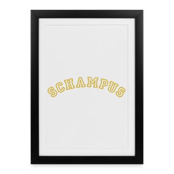 Schampus - Affiche encadrée (27 × 37 cm) - noir - Devant