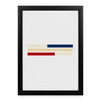France - Versailles - France - Flag - Framed poster (27 × 37 cm) - black - Front