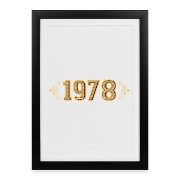 Legend since 1978 retro 1978 - Framed poster (27 × 37 cm) - black - Front