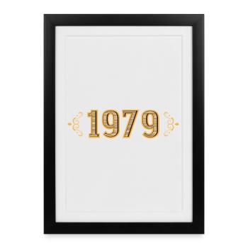 Legend since 1979 retro 1979 - Framed poster (27 × 37 cm) - black - Front