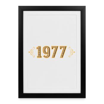 Legend since 1977 retro 1977 - Framed poster (27 × 37 cm) - black - Front