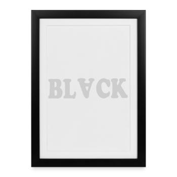 Noir - Affiche encadrée (27 × 37 cm) - noir - Devant
