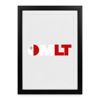 Malte - Affiche encadrée (27 × 37 cm) - noir - Devant