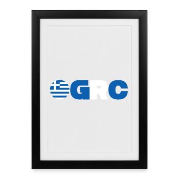 Grèce - Affiche encadrée (27 × 37 cm) - noir - Devant