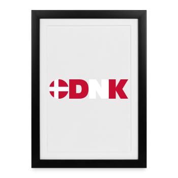 Danemark - Affiche encadrée (27 × 37 cm) - noir - Devant