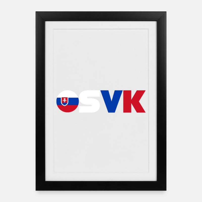 Slowakei - Gerahmtes Poster (27 × 37 cm) - Schwarz