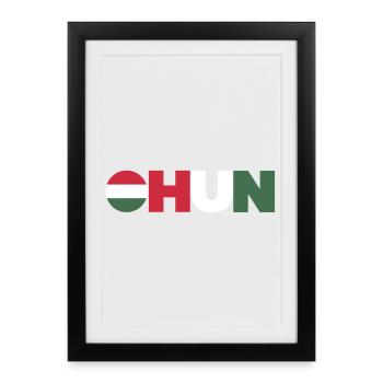 Hongrie - Affiche encadrée (27 × 37 cm) - noir - Devant