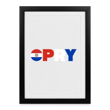Paraguay - Affiche encadrée (27 × 37 cm) - noir - Devant