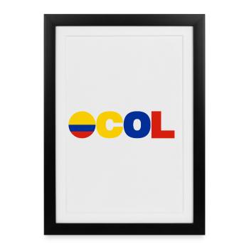 Colombia - Framed poster (27 × 37 cm) - black - Front