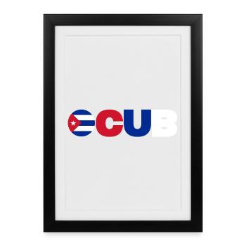 Cuba - Affiche encadrée (27 × 37 cm) - noir - Devant