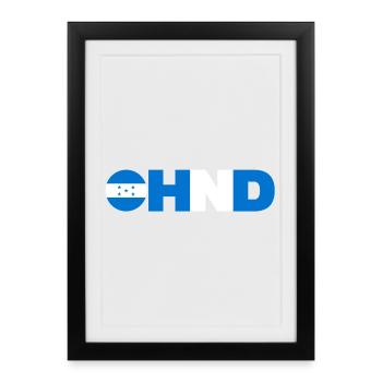 Honduras - Affiche encadrée (27 × 37 cm) - noir - Devant
