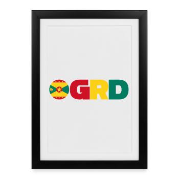 Grenade - Affiche encadrée (27 × 37 cm) - noir - Devant