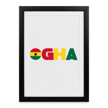 Ghana - Affiche encadrée (27 × 37 cm) - noir - Devant