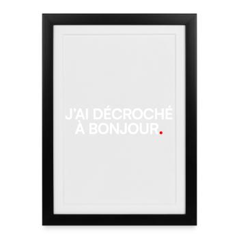 I picked up hello humor meeting - Framed poster (27 × 37 cm) - black - Front
