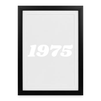 1975 - Affiche encadrée (27 × 37 cm) - noir - Devant