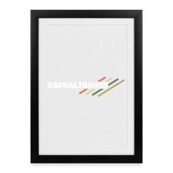 Occupation asphalt worker - Framed poster (27 × 37 cm) - black - Front