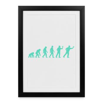 Étapes de l’évolution de l’humanité - Affiche encadrée (27 × 37 cm) - noir - Devant