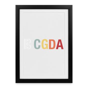 CGDA viola tuning string musician retro - Framed poster (27 × 37 cm) - black - Front
