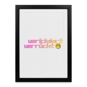 Vérifié de la folie - Affiche encadrée (27 × 37 cm) - noir - Devant