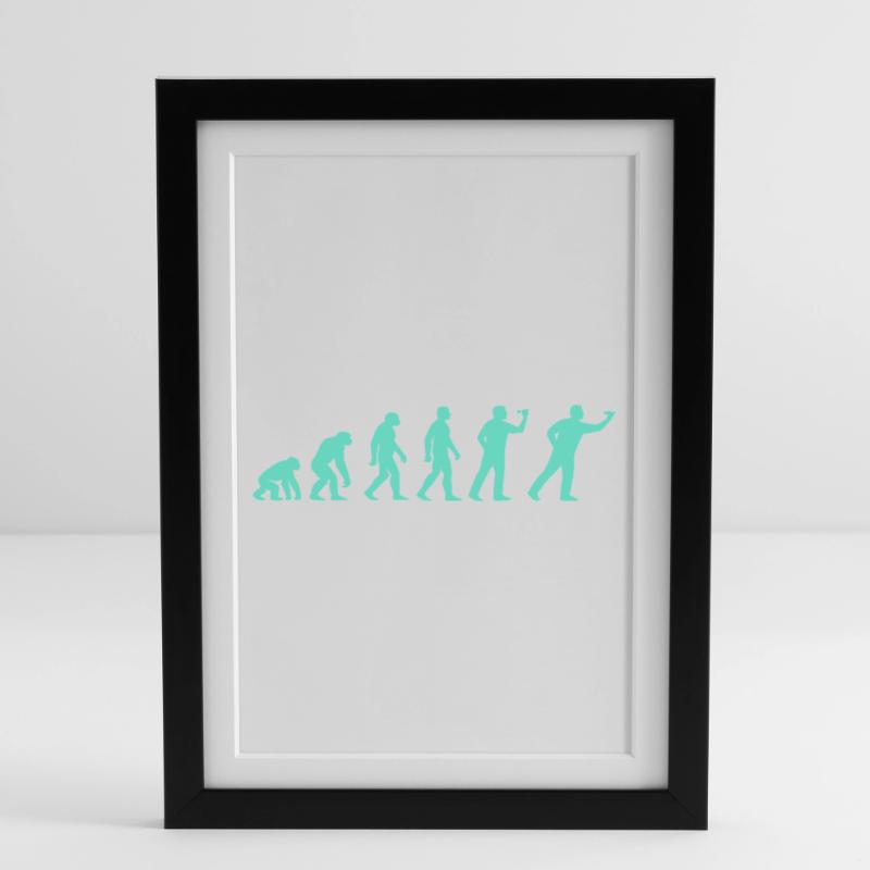 Advanced evolutionary silhouette Framed poster (27 × 37 cm)