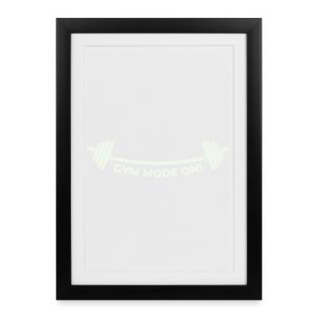 Gym Mode On Barbell - Framed poster (27 × 37 cm) - black - Front
