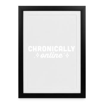 Défilement doomscrolling drôle chronique en ligne - Affiche encadrée (27 × 37 cm) - noir - Devant