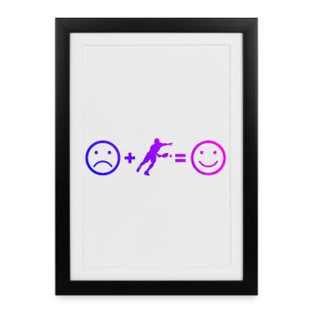 Idée cadeau pour un dresseur de pickleball pour son anniversaire - Affiche encadrée (27 × 37 cm) - noir - Devant