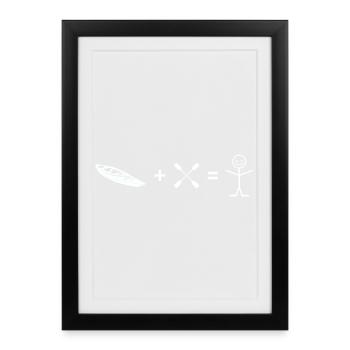 Funny Kayaking Kayaker Canoeing Kayaking Lover - Framed poster (27 × 37 cm) - black - Front