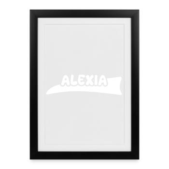 Alexia as a label - Framed poster (27 × 37 cm) - black - Front