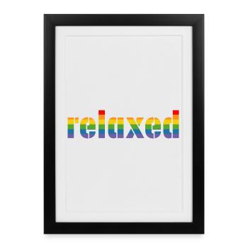 Pride Rainbow Tshirt relaxed LGBT lgbtqi queer - Framed poster (27 × 37 cm) - black - Front