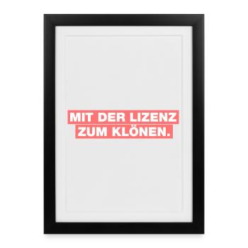 Avec la licence de clonage - Affiche encadrée (27 × 37 cm) - noir - Devant