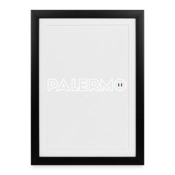 Palermo Italy Emblem Graphic - Framed poster (27 × 37 cm) - black - Front
