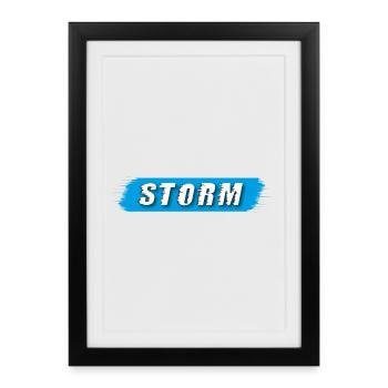 Storm claim - timeless Design - Framed poster (27 × 37 cm) - black - Front