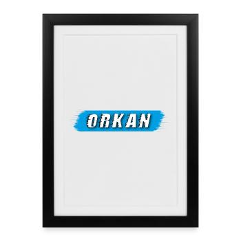 Hurricane lettering - Framed poster (27 × 37 cm) - black - Front