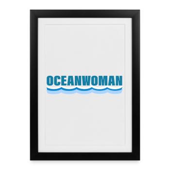 FEMME OCÉAN - Affiche encadrée (27 × 37 cm) - noir - Devant