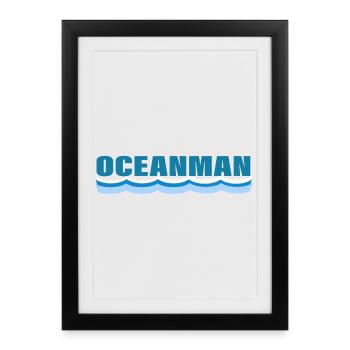 HOMME OCÉANIQUE - Affiche encadrée (27 × 37 cm) - noir - Devant