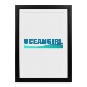 FILLE OCÉAN - Affiche encadrée (27 × 37 cm) - noir - Devant