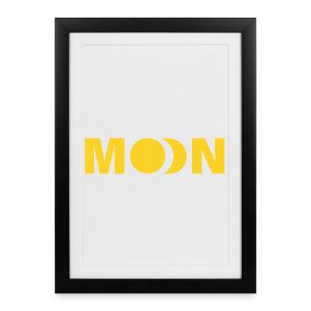 MOON - Framed poster (27 × 37 cm) - black - Front