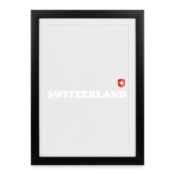 Switzerland - Framed poster (27 × 37 cm) - black - Front