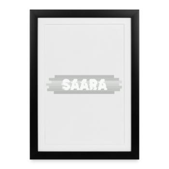 Nom Saara - Affiche encadrée (27 × 37 cm) - noir - Devant
