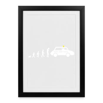 Développement en tant que chauffeur de taxi - Affiche encadrée (27 × 37 cm) - noir - Devant